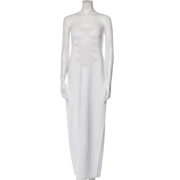Victor Glemaud Strapless Midi Dress in White NWT Size Medium - Picture 4 of 4